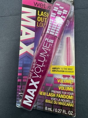 Wet n Wild Mascara Black Lash Out Loud Max Volume Plus in #C150A Amp'd Black NEW