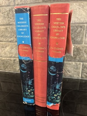 Grolier Modern Children Library Of Knowledge  A-Z Complete set of  3 Vol book