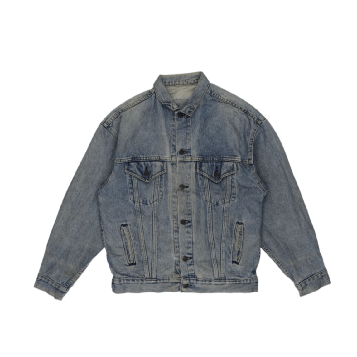 Men's Blue Regular Denim Jacket Size L