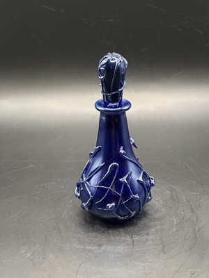 VTG Hand Blown Art Glass Perfume Bottle by Jamala Glass Studio Signed CC Walters