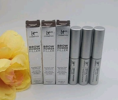 IT Cosmetics Brow Power Filler Universal Taupe Volumizing Gel 0.14 oz 3 Pack