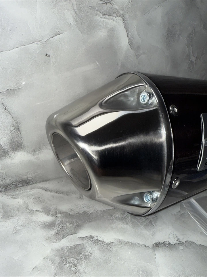 Escape HMF negro cromado deslizable Kawasaki Ninja 250R (a) Foto 3 de 4