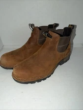 Georgia Boot Men's Eagle One waterproof Chelsea work boot, brown leather, 13M