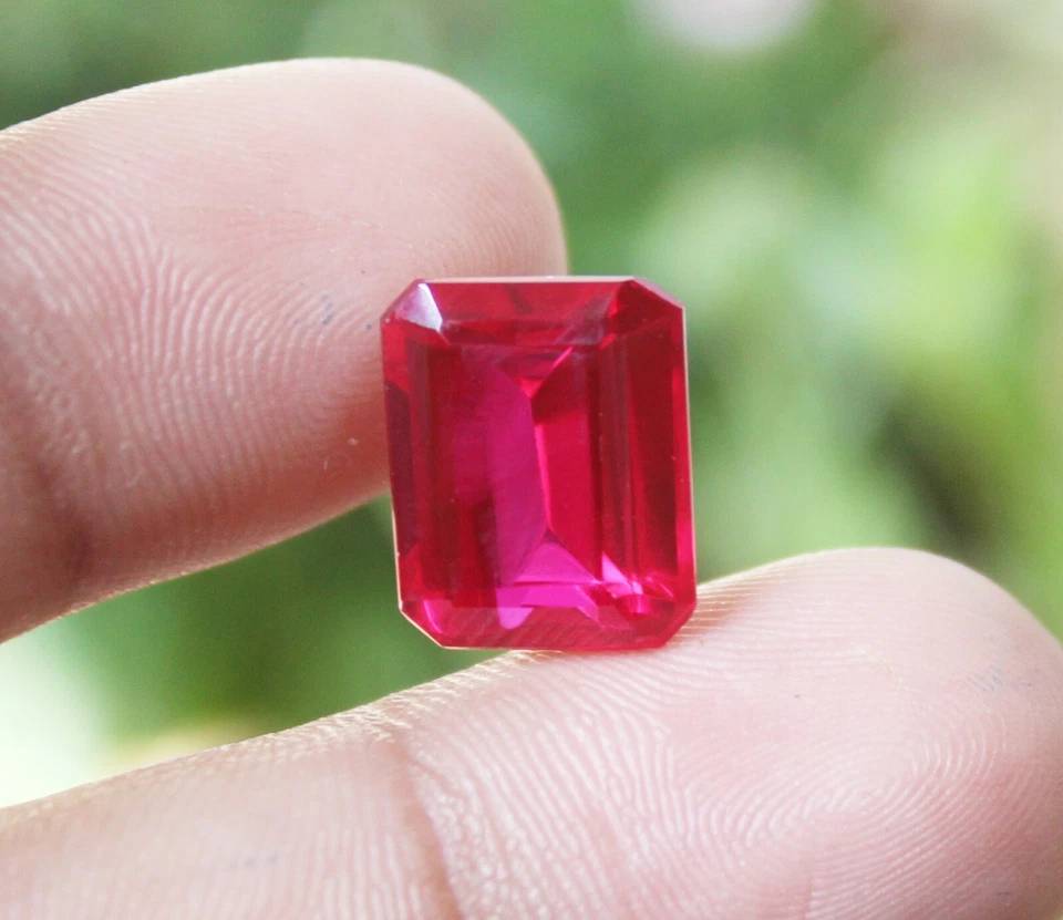 EGL Certified 12.80 Ct Natural Red Ruby Emerald Cut Gems from Mozambique 5DSW - Image 3 of 4