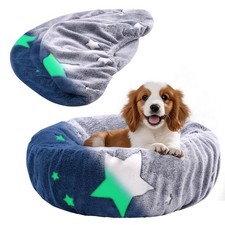 Glow in The Dark Dog Bed Cover - Replacement Washable Protector with Gray Sta...