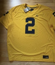 Jordan Nike Dri-FIT Men  s XL Michigan Wolverines Football Jersey 2 Will Johnson