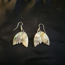 Mermaid Tail Iridescent Hook Earrings
