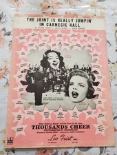 Carnegie Hall Judy Garland Sheet Music Thousands Cheer Collector's History 1943