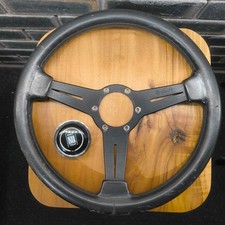 Authentic Nardi Steering Wheel 10992 Deep Corn 35 Black Black Spokes - Used