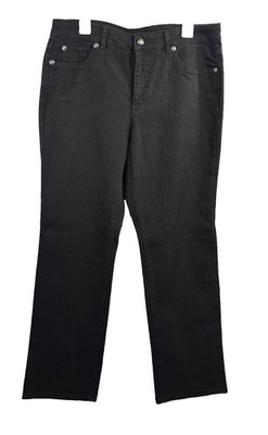 Code Bleu Woman Black Denim Jeans Gwen Straight Size 16 / 32