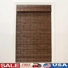 Cordless Bamboo Roman Shades Natural Light Filter Blinds Durable Home Decor New