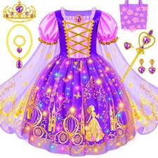 BamMagic Princess Dress Up for Girls, Light Up Princess Costume for Girls  L...