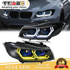 Dual Led Drl Headlights For Bmw 3 Series E90 E91 2005-2012 Front Lamp Assembly