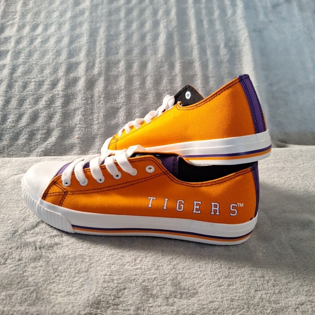 Clemson Tigers Men's Big Logo FOCO Canvas High Low Sneakers 10