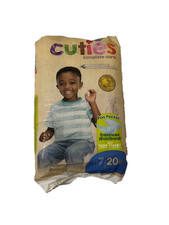 Cuties Diapers Complete Care Baby Youth 20 Ct 41 lbs Sz 7 Unisex NEW