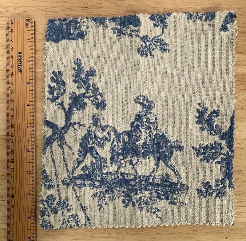 Dollhouse Miniature Cloth Tapestry Victorian Wall Hanging or Rug 1:12