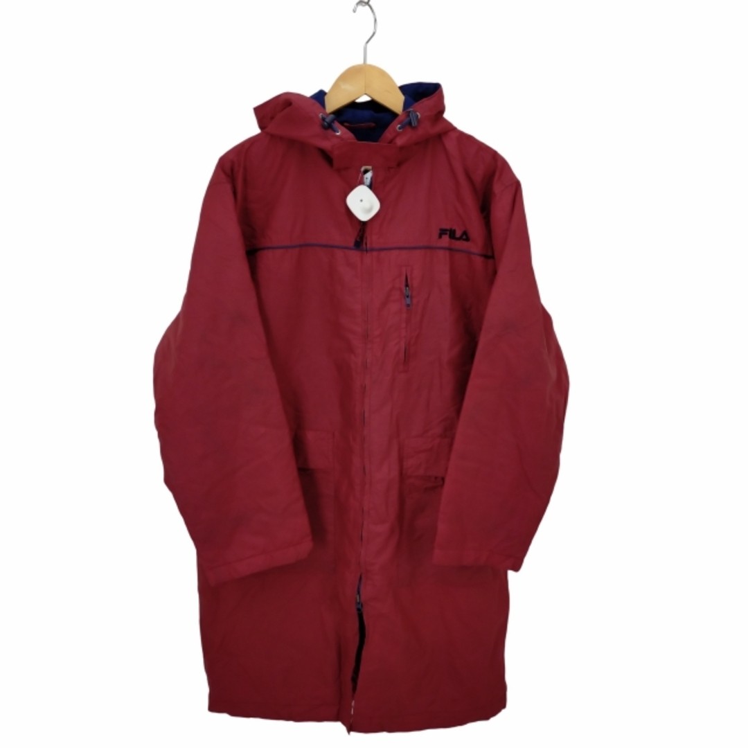 FILA cappotto panca uomo foderato in pile trapuntato con cappuccio usato0