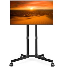 Rolling TV Stand for 32-75 Inch LCD LED 4K TVs Holds up to 99 lbs, Outdoor TV...