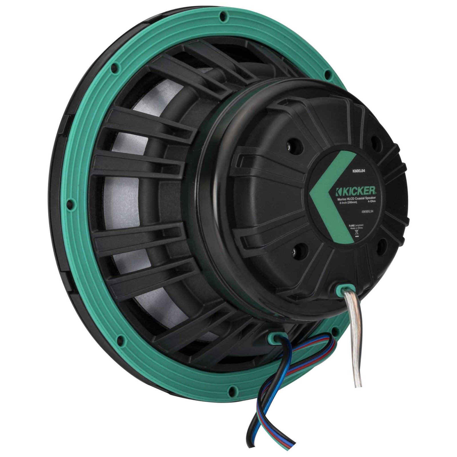 Kicker ( 2 Pair ) 48KMXL8 8" LED Horn-Loaded Marine Speakers & 47KLSR8 8-Inch...