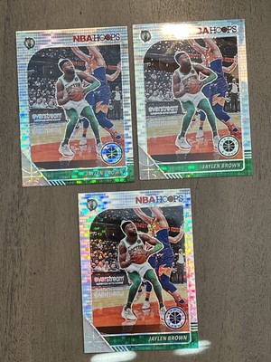 (3) 2019-20 Panini NBA Hoops Premium Stock - Jaylen Brown #7 Pulsar Prizm