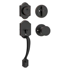 HOSOM Front Door Handle Deadbolt Set Oil Rubbed Bronze Single Cylinder Revers...