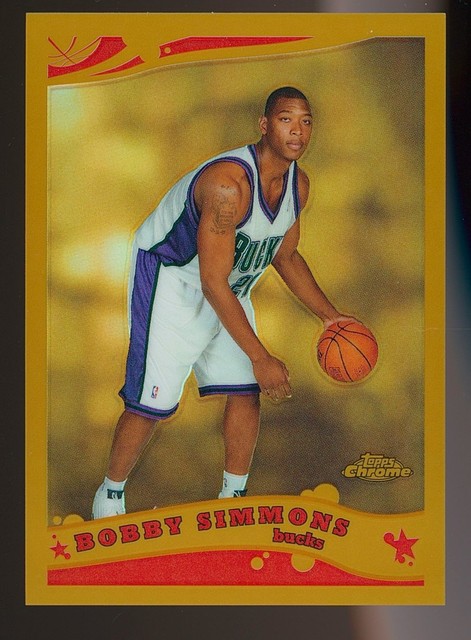 2005-06 Topps Chrome Bobby Simmons Gold Refractor /99 Bucks