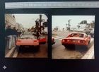 2 Original Photos 1987 - Ferrari 308 GTS - Cannes Hotel Martinez - ROMA Plaque