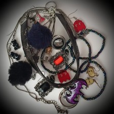 Gothic Schmuckpaket,Set,Mystic,Halloween,Ohrringe,Choker,Armband,Geist,Eule,Bat