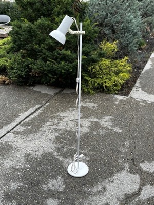 ヨークライト ナイトテンプラー 1940 - 1970 ホワイトローブ IKEA Vintage 70s White Spotlight Adjustable Arm Floor Lamp Light