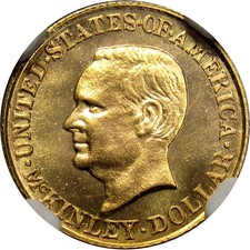 1916 MCKINLEY GOLD $1 NGC MS66* (NGC STAR) COMMEM ~ APPEARS PROOFLIKE! *VIDEO*
