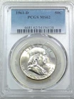 1961 D Franklin Half Dollar PCGS MS62 98% FBL Frosty PQ Just Graded #C260A