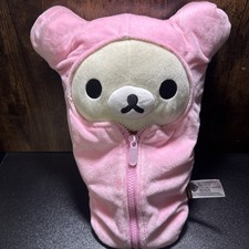 San-X Rilakkuma Korilakkuma Soft Stuffed Bear in Sleeping Bag Pink Kawaii