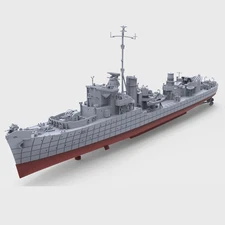 SSC350744S 1/350 Model Hunt-Class, French Destroyer La Combattante, 1944 FULLHUL