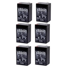 UPG 6 Pack - 6 Volt 6v 4.5ah Rechargeable Deer Game Feeder Battery