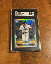 Brock Jones 2023 Bowman Chrome 1st Lunar Refractor BCP-115 Stanford Rays SGC 10