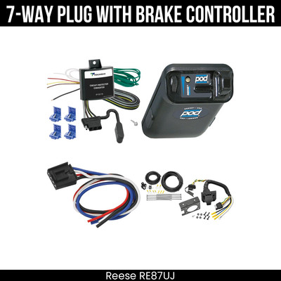 Reese RV 7-Way Trailer Wiring Harness Kit + Brake Control For 02-06 Suzuki XL-7