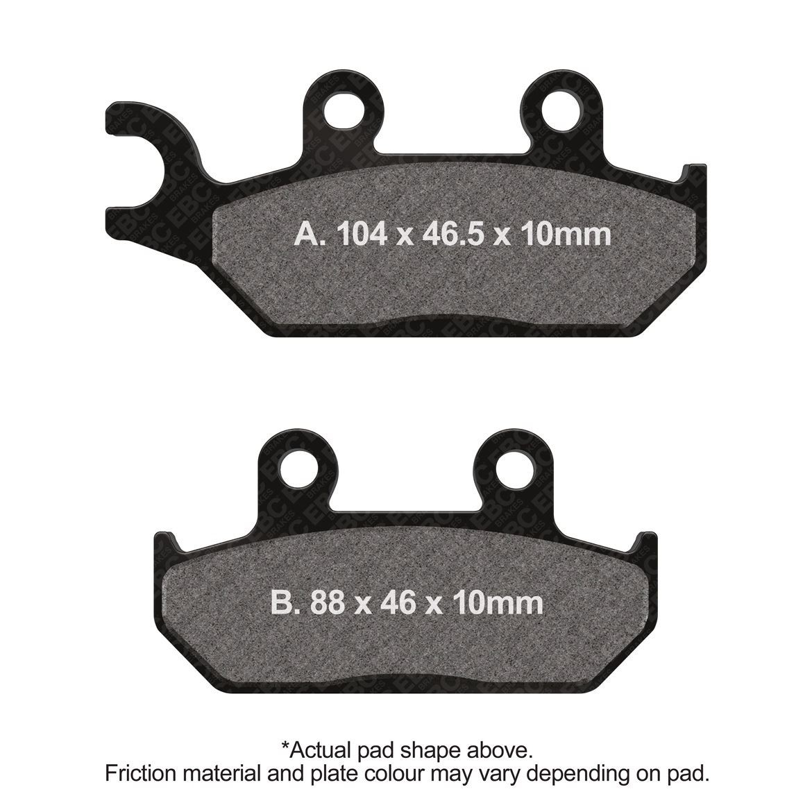EBC Motorcycle TT Brake Pads Front Left for Yamaha XT 600 E 1992 - 1994