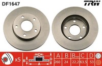 Bremsscheibe Ford Scorpio I 2.0 DF1647 (1 StüCk)