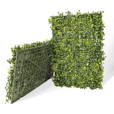 Artificial Greenery Mat Wall Hedge With Hard Back Outdoor Simulated Grass Panel