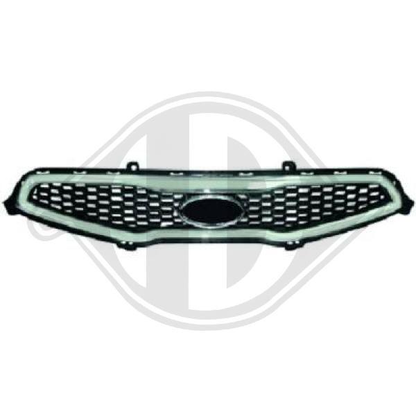 Diederichs KüHlergitter Passend FüR KIA Picanto TA 1.0 1.2 Chrom Schwarz-image