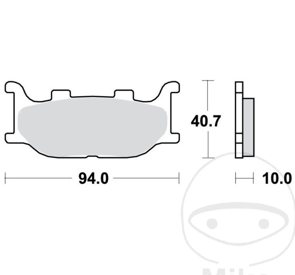 Métal Fritté Plaquettes Avant pour Yamaha FZ6 Fazer XJ6 Diversion XVS XV Tdr TZR - Photo 2/2