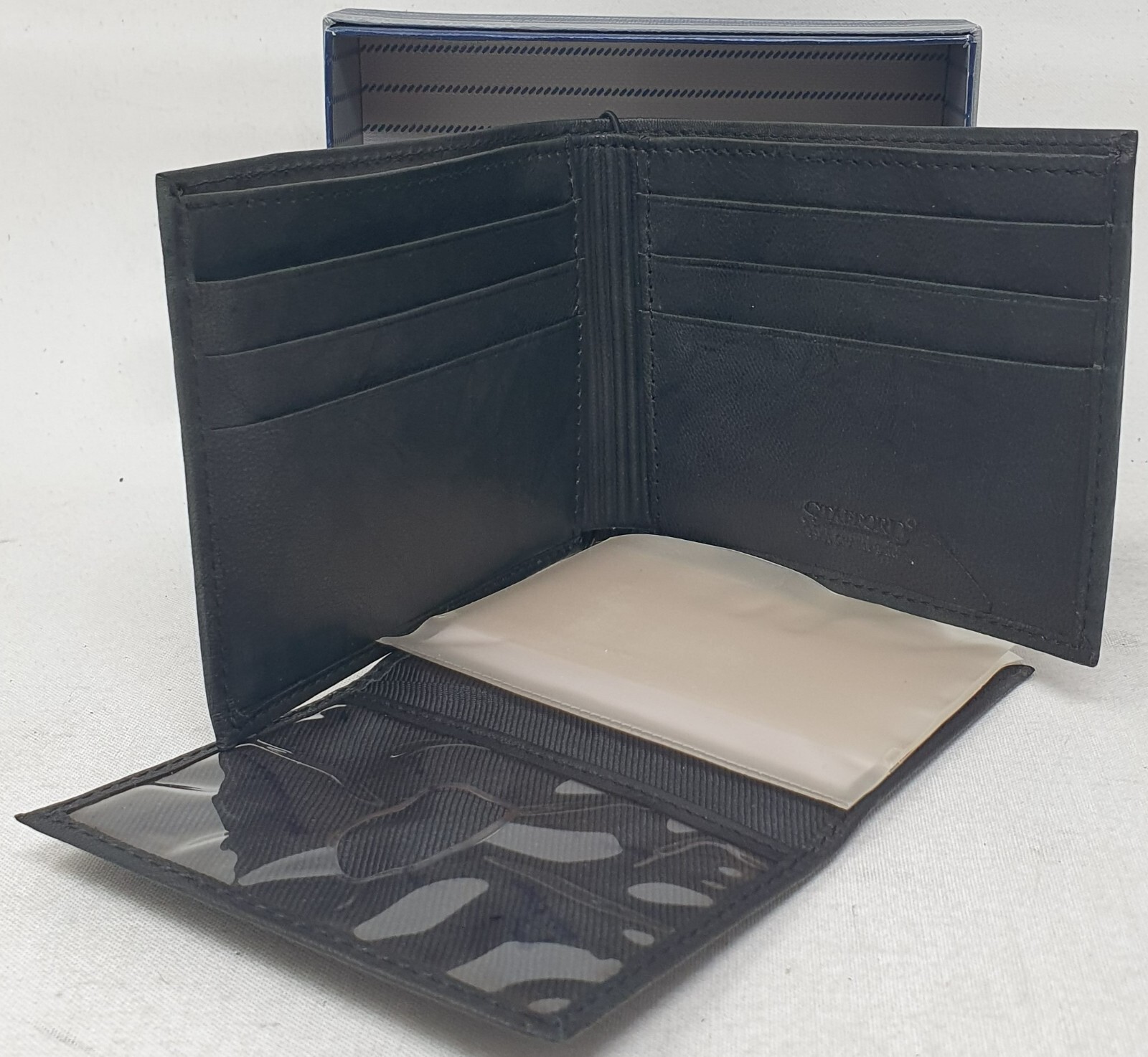 Stafford Essentials JP56819 Genuine Leather Passcare Wallet Bifold Black
