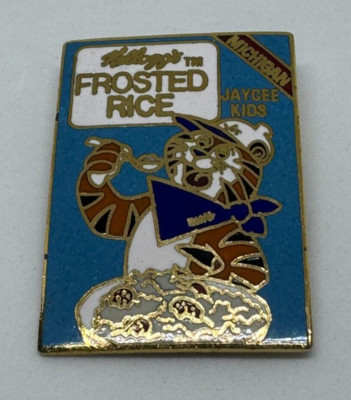 1982 Tony the Tiger Kellogg's Lapel Pin for the Michigan Jaycee Kids - MINT