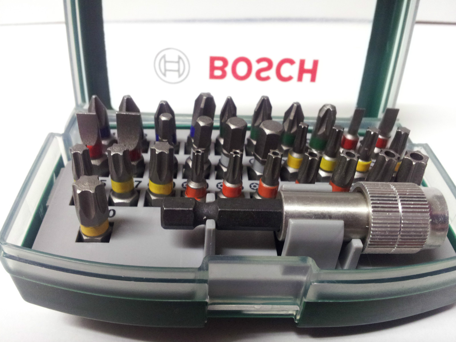 Bosch 32 Piece Screwdriver Bit Set + Bit Holder + CASE PH PZ
