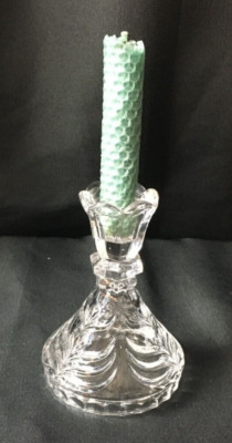 24% Lead Crystal ~ Candlestick Holder ~ Germany ~ By Crystal Clear