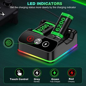 4 Pack 6200mWh Rechargeable Controller Battery Pack for Xbox Series X|S/Xbox One