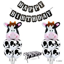 Cow Balloons Kit Birthday Decor Farm Party Banner Decorations