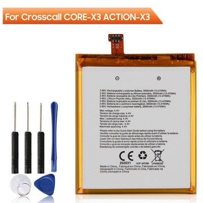 Replacement Battery For Crosscall Trekker X3 Crosscall CORE-X3 ACTION-X3 3500mAh