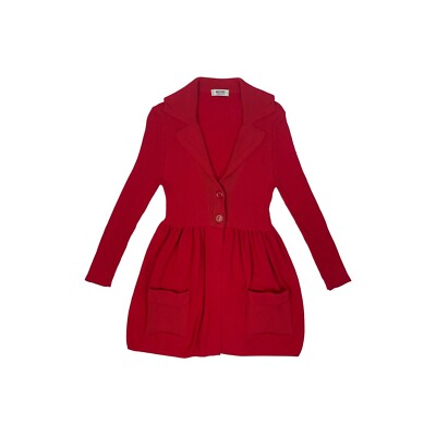Vintage Moschino Cheap&Chic Red Chunky Dress Cardigan Made