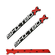 2pc For SHITBOX LSX LS Emblem 3D Car Fender Badge Decal Truck Chrome FEST 3M adh